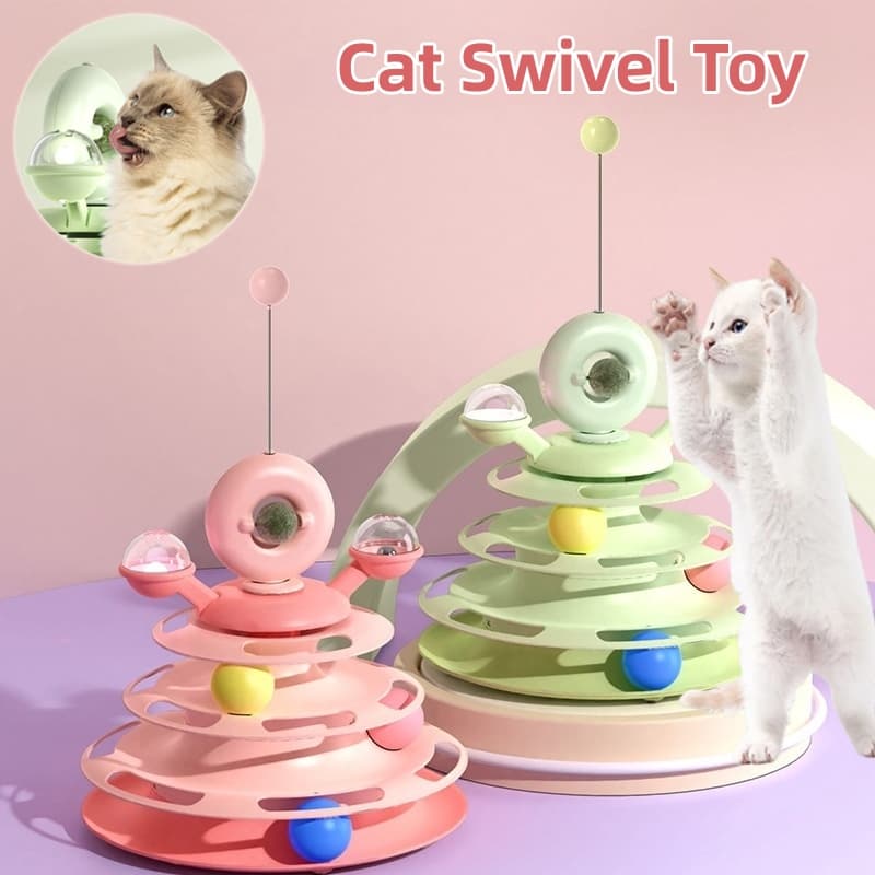 Torre Interactiva de 4 Niveles para Gatos